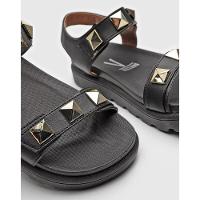 Rasteira Vizzano Tachas Tratorada Feminina - Preto - 3