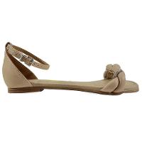 Rasteira Vizzano Trança Strass Feminina - Bege - 2