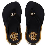Chinelo Infantil Kenner Rakka Kids Flamengo - Preto e Dourado - 2