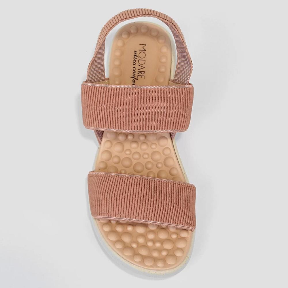 Sandália Modare Elásticos Ultra Confort Feminina - Bege - 3