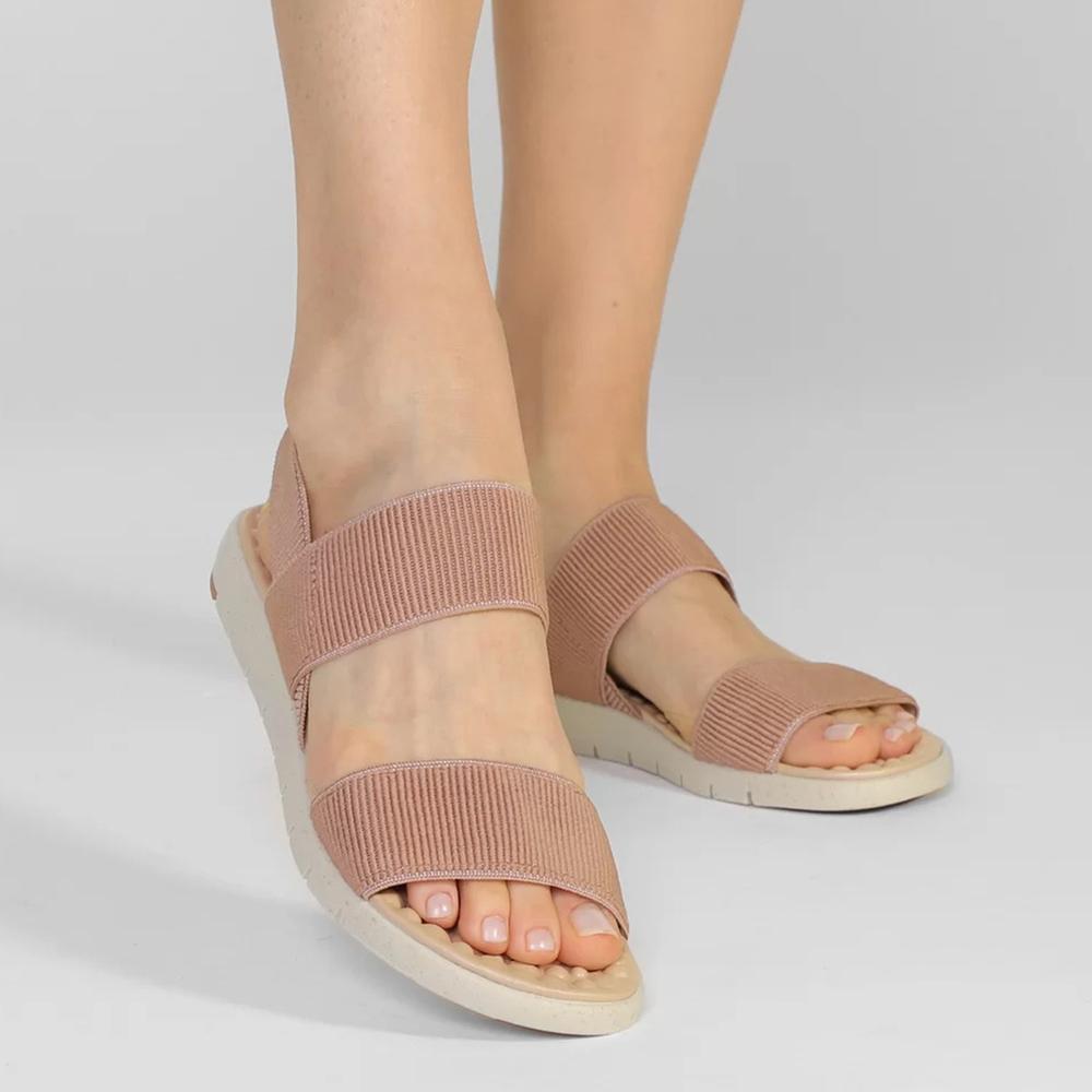 Sandália Modare Elásticos Ultra Confort Feminina - Bege - 6