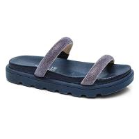 Rasteira Vizzano Flatform Strass Hotfix - Marinho - 1