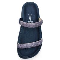 Rasteira Vizzano Flatform Strass Hotfix - Marinho - 2