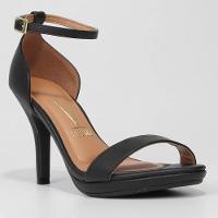 Sandália Vizzano Meia Pata Salto Alto Feminina - Preto - 1