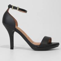 Sandália Vizzano Meia Pata Salto Alto Feminina - Preto - 2