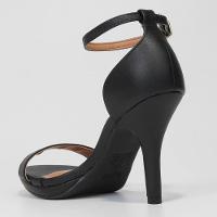 Sandália Vizzano Meia Pata Salto Alto Feminina - Preto