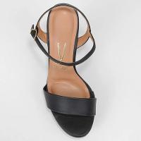 Sandália Meia Pata Vizzano Salto Grosso Alto Feminina - Preto - 3