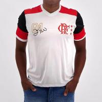Camiseta Flamengo Retrô Zico Masculina - Branco - 3
