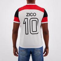 Camiseta Flamengo Retrô Zico Masculina - Branco - 5