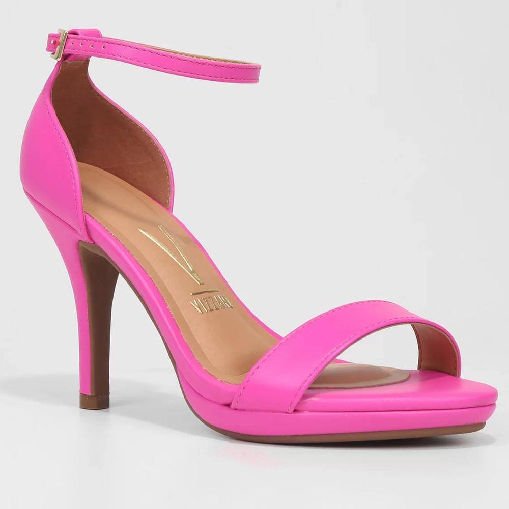 Sandália Vizzano Meia Pata Salto Alto Feminina - Rosa - 1