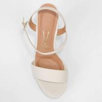 Sandália Meia Pata Vizzano Salto Grosso Alto Feminina - Branco - 3