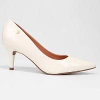 Scarpin Vizzano Bico Fino Salto Médio Verniz - Branco - 2