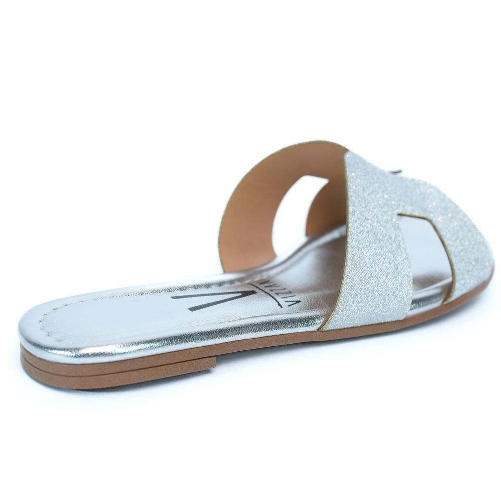 Rasteira Vizzano H Tela Paris Feminina - Prata - 4