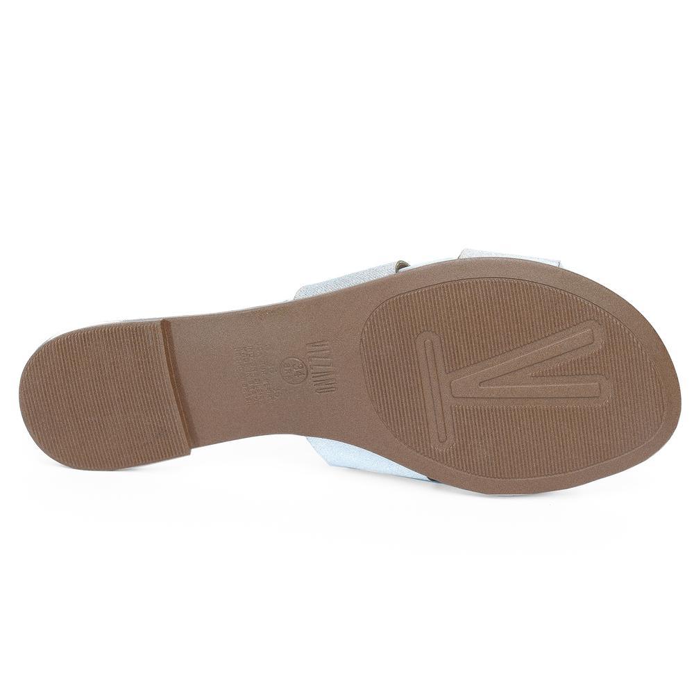 Rasteira Vizzano H Tela Paris Feminina - Prata - 5