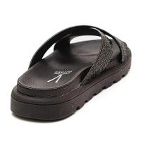 Rasteira Vizzano Flatform Tiras Cruzadas Strass - Preto - 3