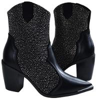 Bota Western Cano Médio Vizzano Hotfix Feminina - Preto - 3