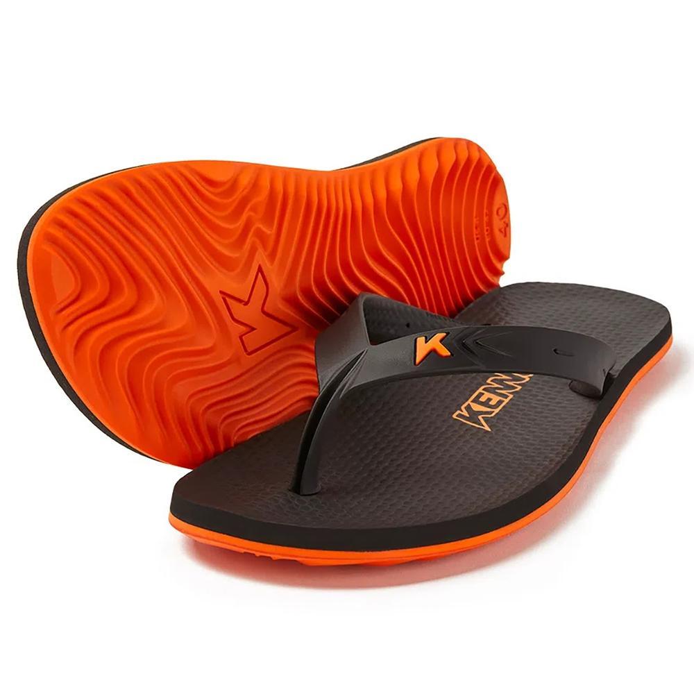 Chinelo Kenner New Summer Masculino - Preto e Laranja - 1