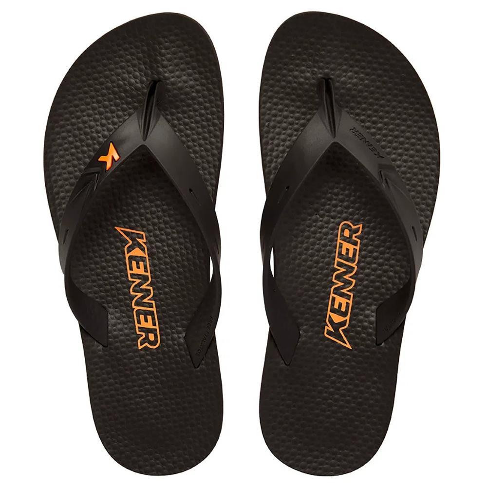 Chinelo Kenner New Summer Masculino - Preto e Laranja - 2