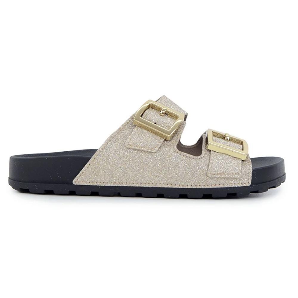 Rasteira Moleca Fivelas - Dourado - 2