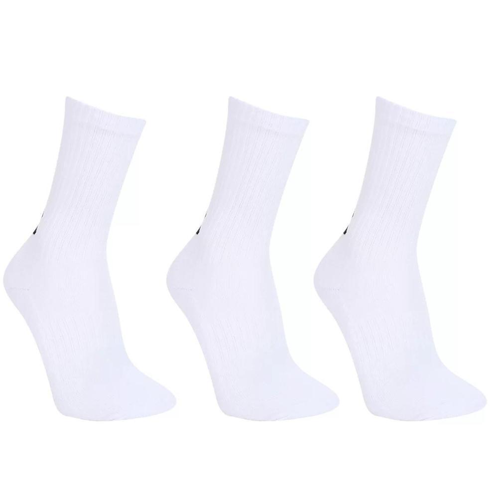Kit Meia Under Armour Cano Longo Core Cotton Crew 3 Pares - Gelo - 1