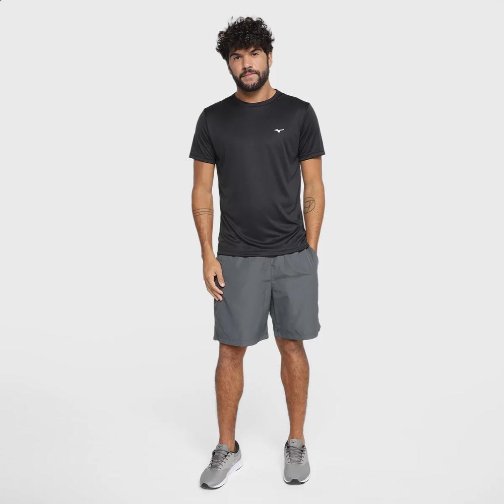 Bermuda Mizuno Energy 7 Masculina - Cinza e Preto - 4