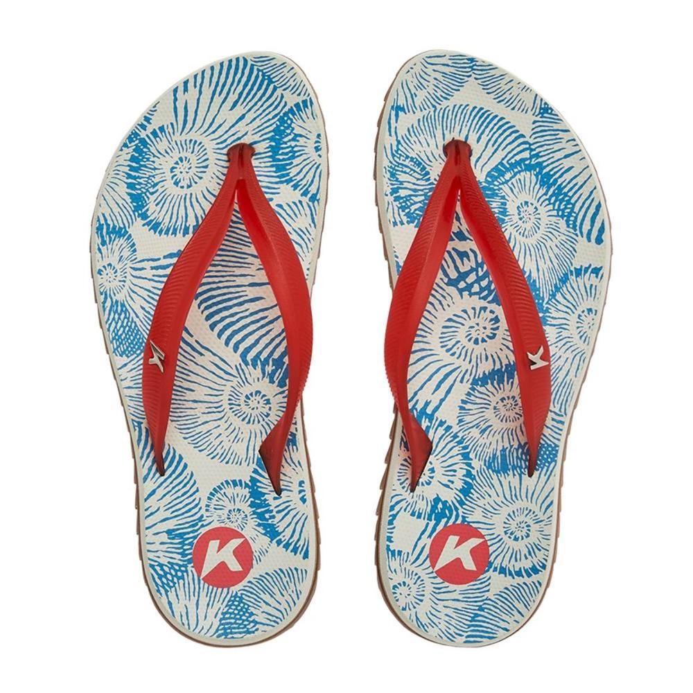Chinelo Kenner Ibiza Pro Spiral Flatform - Vermelho e Azul - 2