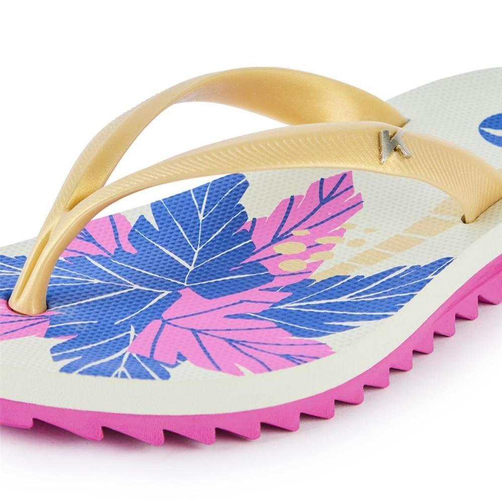 Chinelo Kenner Ibiza Palm Estampada Feminino - Branco e Rosa - 4