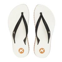 Chinelo Kenner New Ibiza Sem Estampa Flatform - Branco e Preto - 2