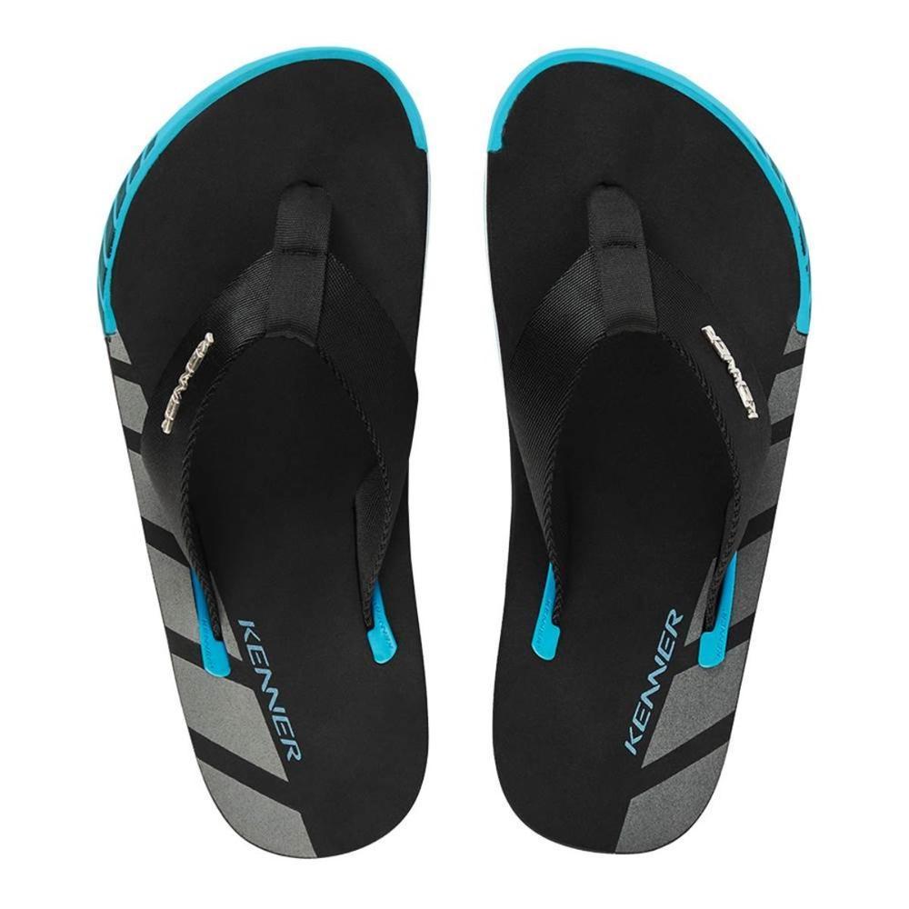 Chinelo Kenner Kick S Up Masculino - Preto e Azul - 2