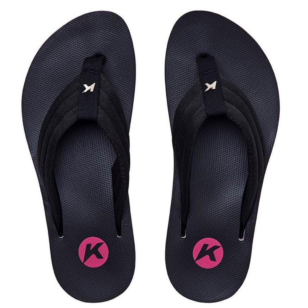 Chinelo Kenner Kyra Pro Comfy Feminino - Preto e Rosa - 2