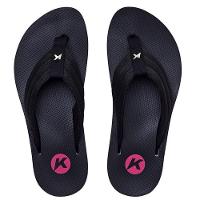 Chinelo Kenner Kyra Pro Comfy Feminino - Preto e Rosa - 2