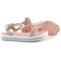 Sandália Infantil Molekinha Flatform Tira Strass - Rosa - 2