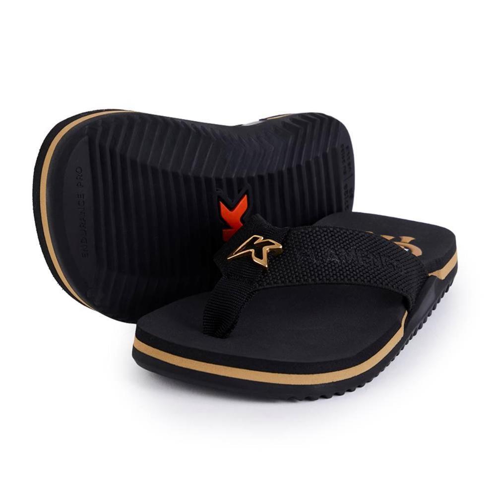 Chinelo Kenner NK6 Pro Gold Flamengo Kids - Preto e Dourado - 1
