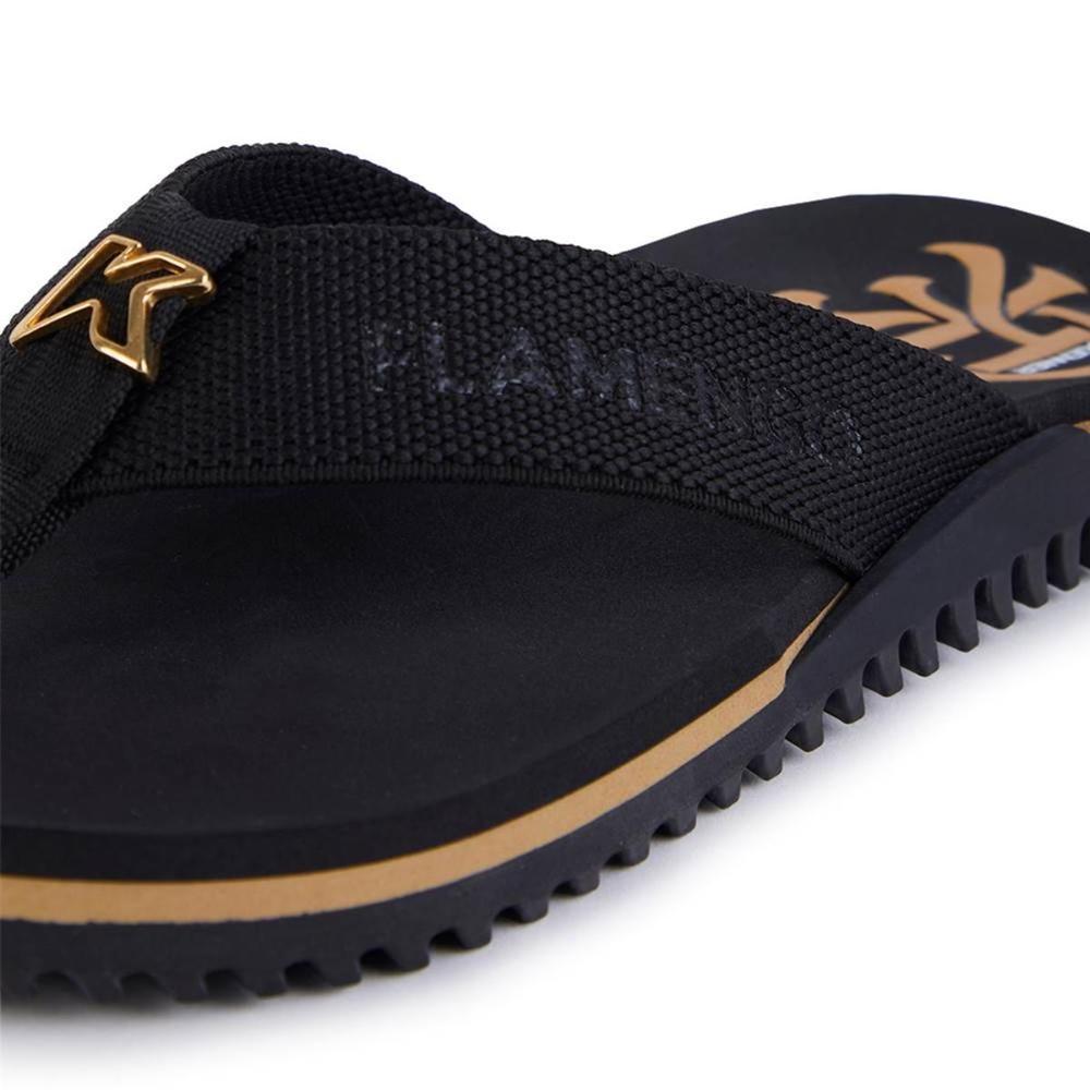 Chinelo Kenner NK6 Pro Gold Flamengo Kids - Preto e Dourado - 4