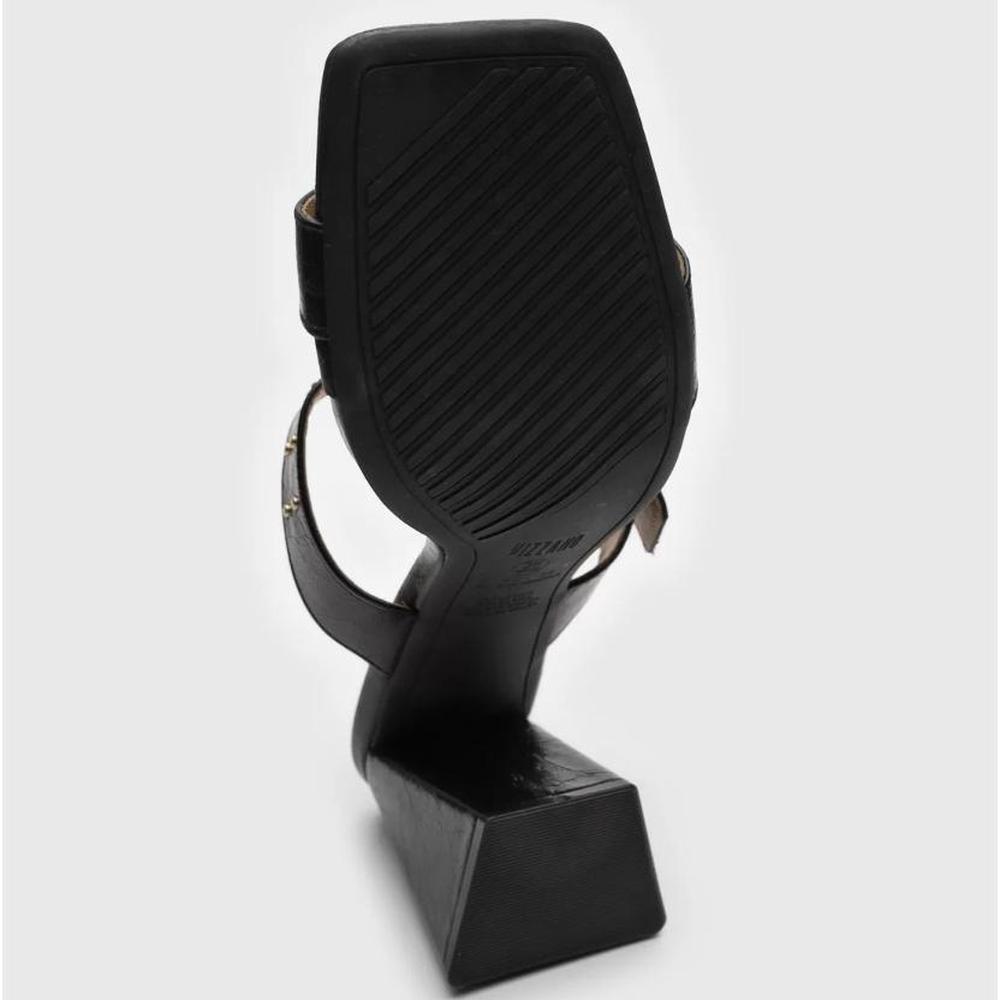 Tamanco Vizzano Fivela Spikes Salto Bloco - Preto - 6