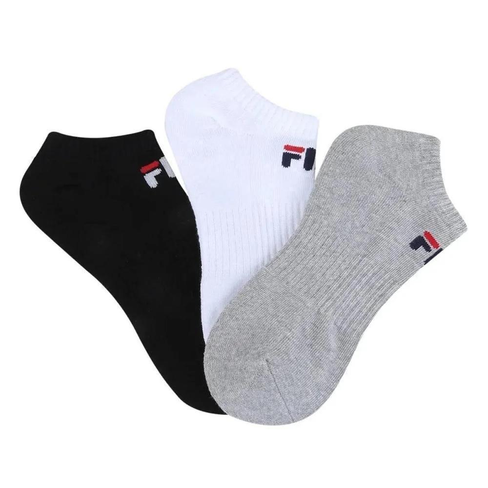 Kit Meia Fila Cano Curto Logo c/ 3 pares - Branco e Preto - 2