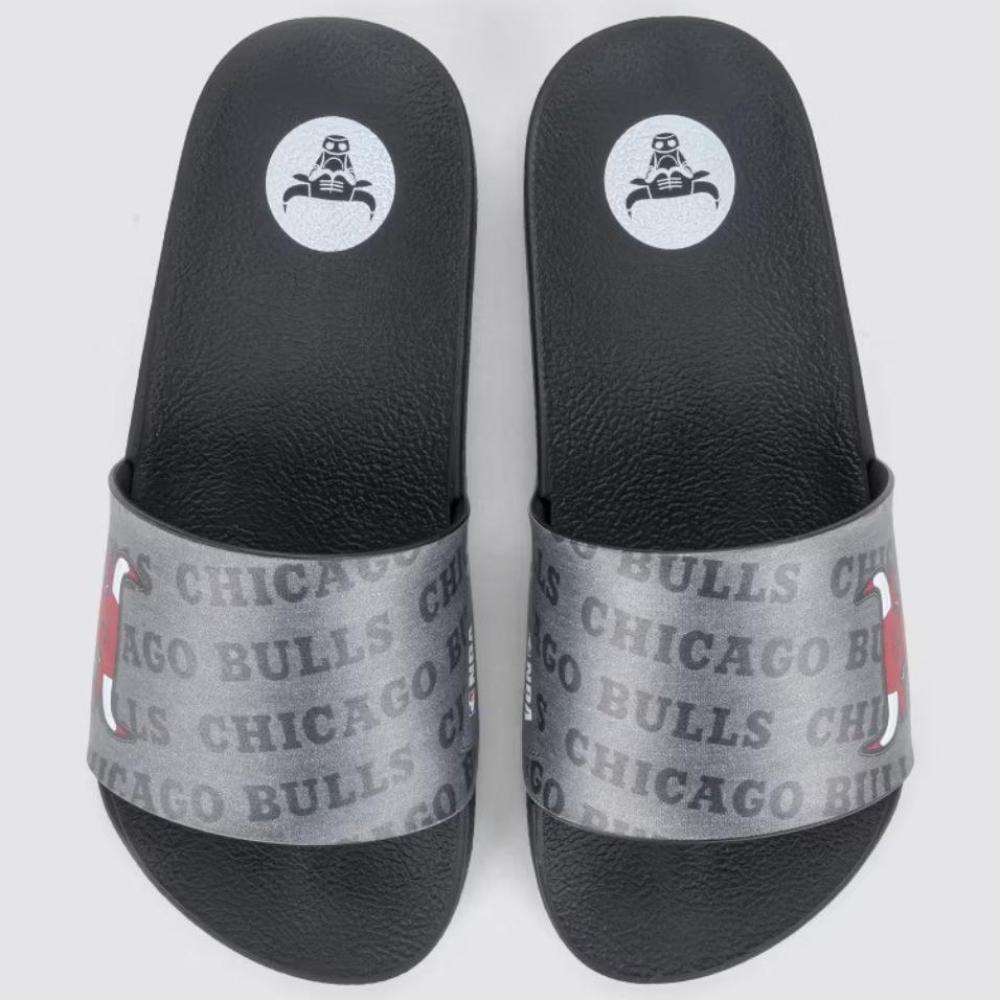 Chinelo Infantil Rider Slide Full 86 NBA - Preto e Vermelho - 3