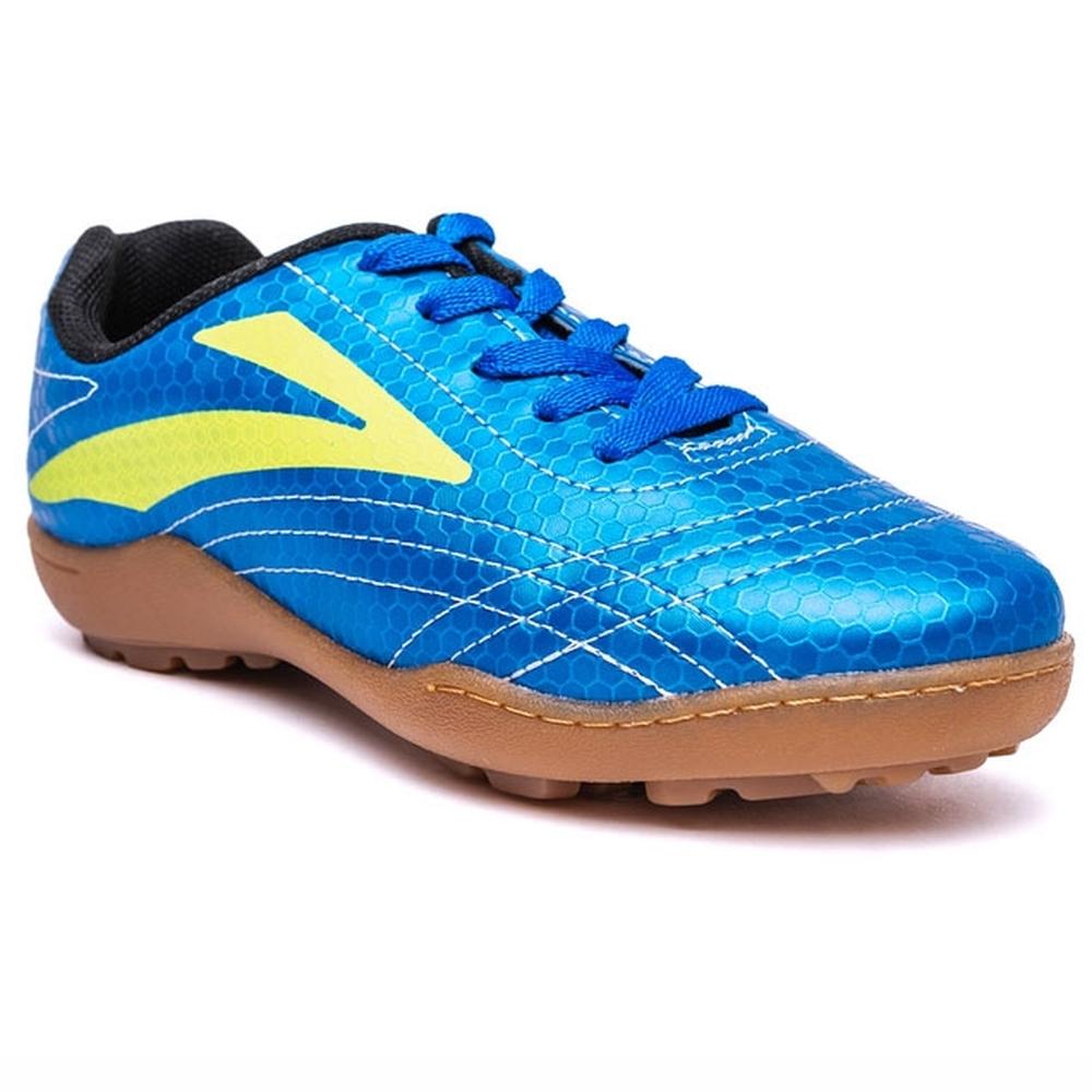Chuteira Infantil Society Molekinho - Azul e Amarelo - 1
