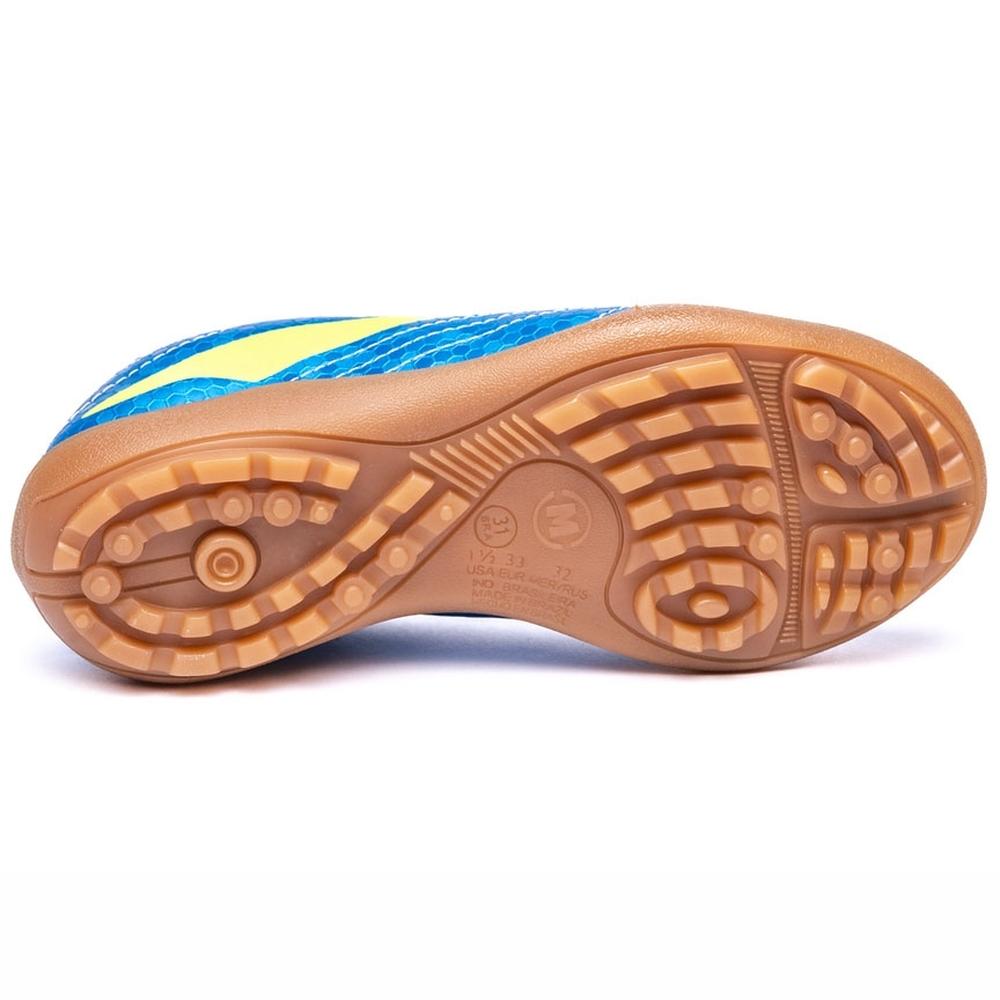 Chuteira Infantil Society Molekinho - Azul e Amarelo - 5