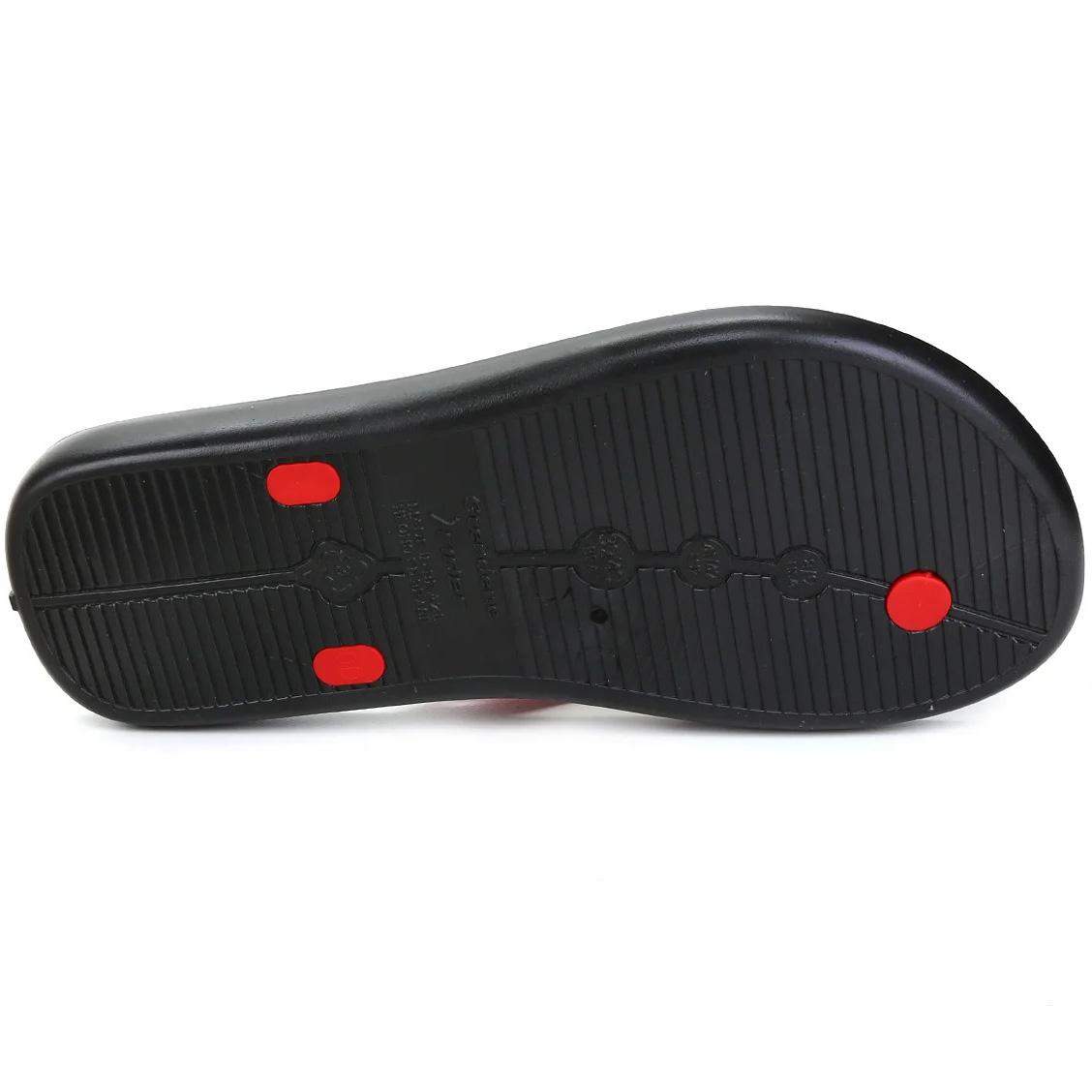 Chinelo Infantil Rider Street Básico - Preto e Vermelho - 1