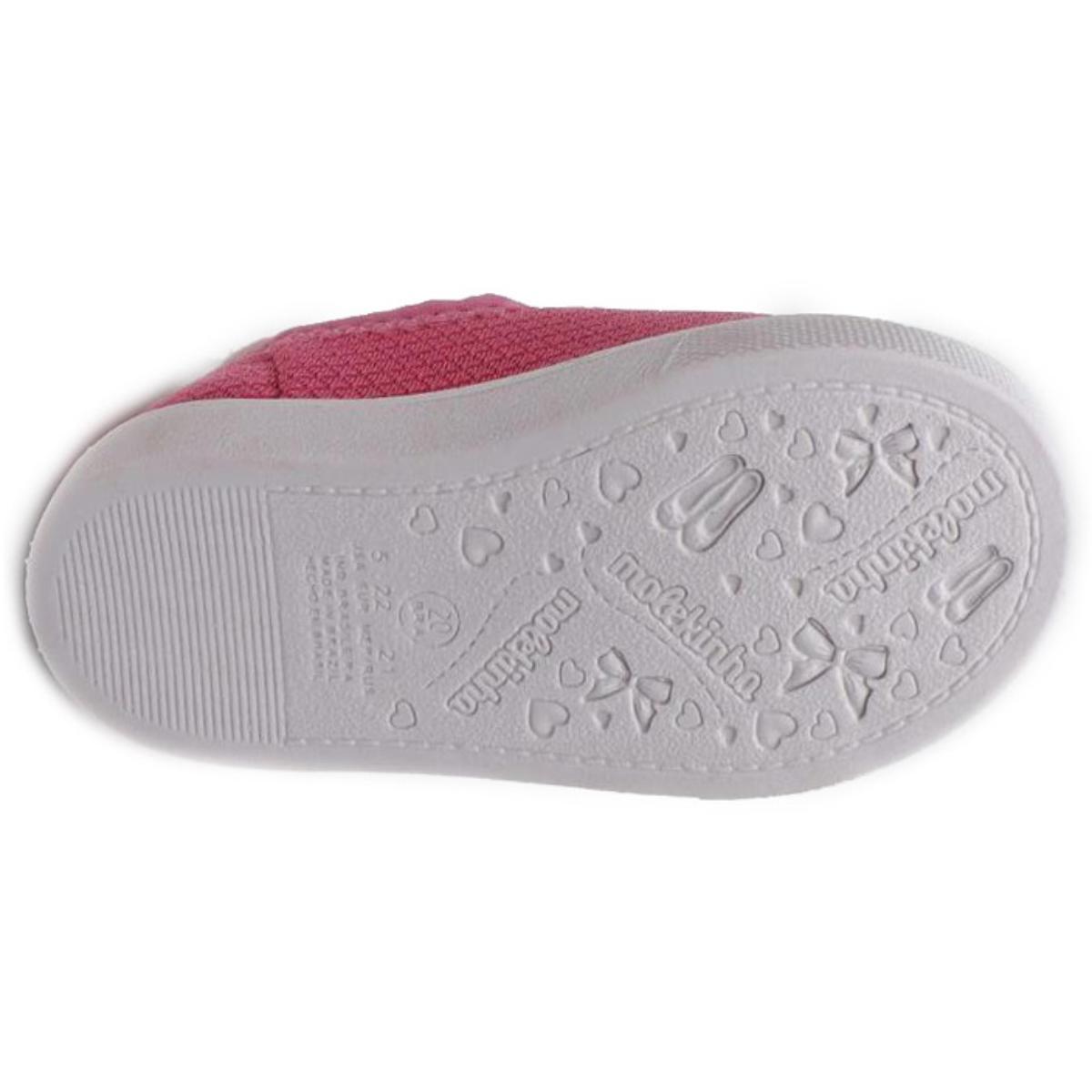 Tênis Slip On Infantil Molekinha Texturizado - Rosa - 1