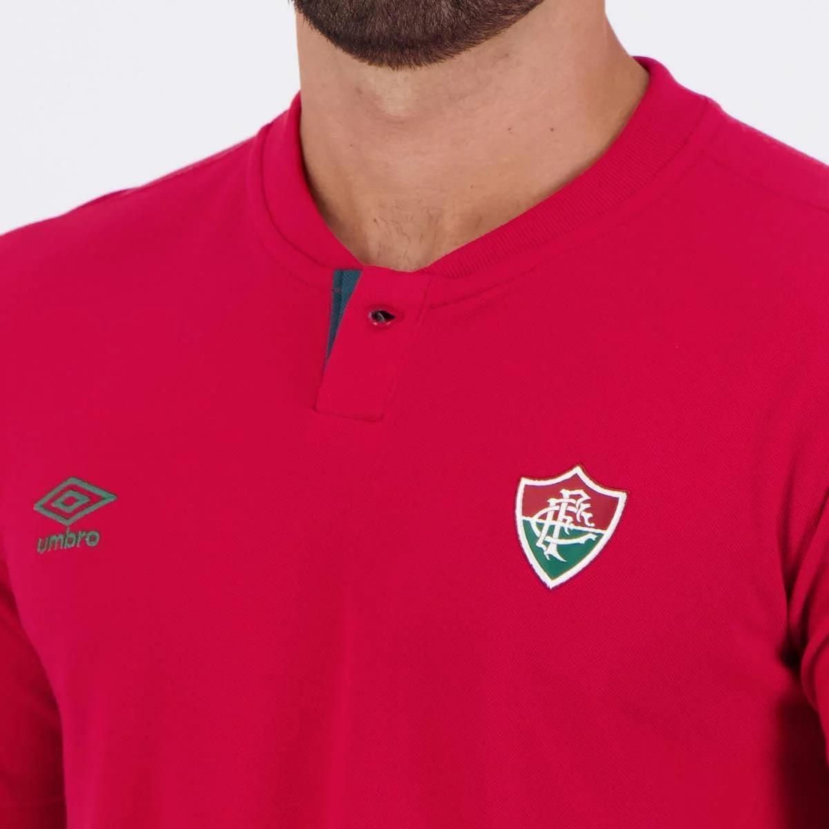 Camisa Polo Umbro Fluminense Viagem 2024 - Vermelho - 1
