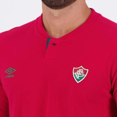Camisa Polo Umbro Fluminense Viagem 2024 - Vermelho
