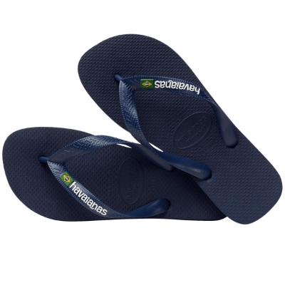 Chinelo Havaianas Brasil Logo - Marinho