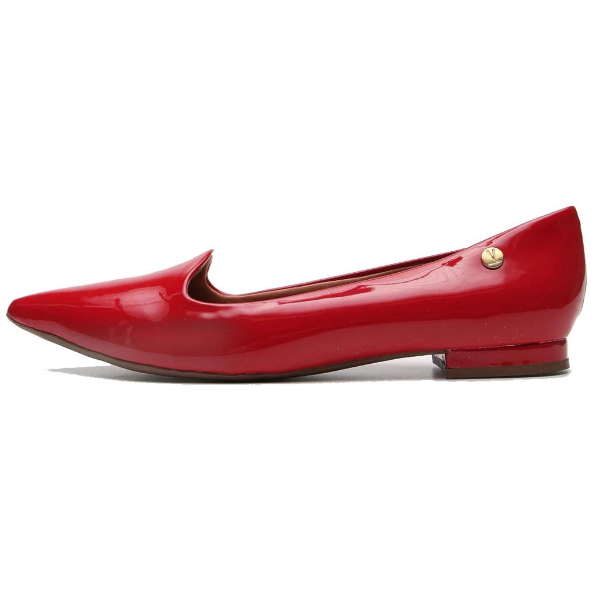 Sapatilha Vizzano Bico Fino Verniz Feminina - Vermelho - 2