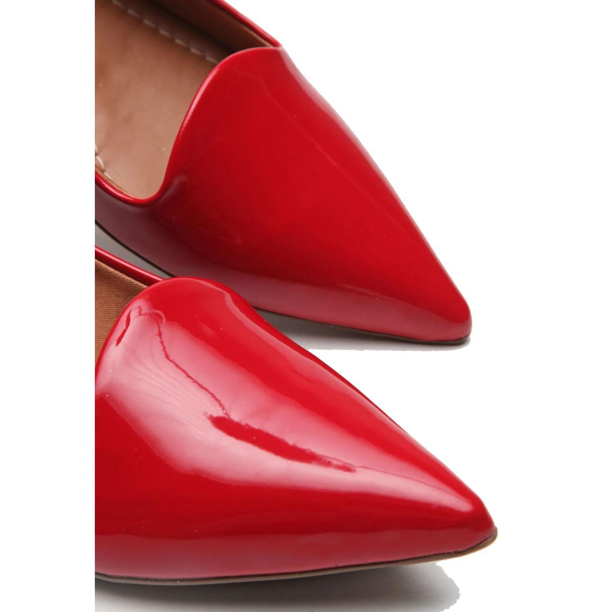 Sapatilha Vizzano Bico Fino Verniz Feminina - Vermelho - 3