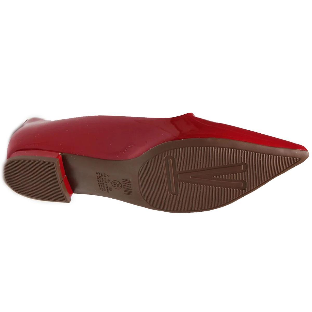 Sapatilha Vizzano Bico Fino Verniz Feminina - Vermelho - 6