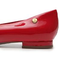 Sapatilha Vizzano Bico Fino Verniz Feminina - Vermelho - 5