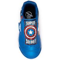 Chuteira Infantil Futsal Dray Marvel Capitão América - Azul e Branco - 3