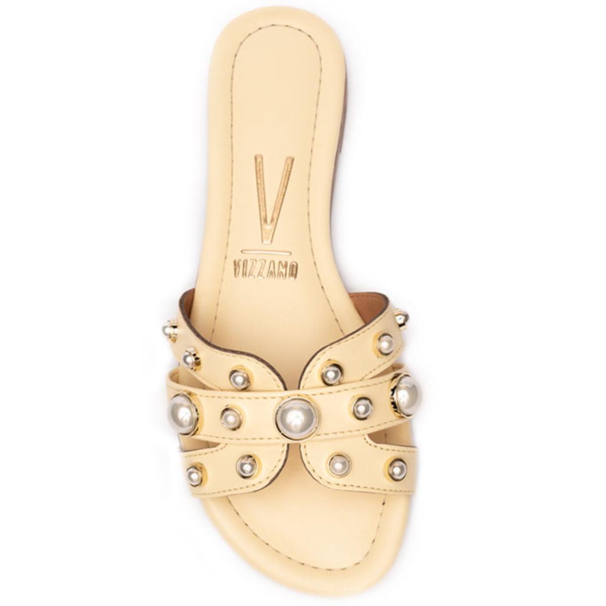 Rasteira Slide Vizzano Tira Apliques Feminina - Amarelo - 3